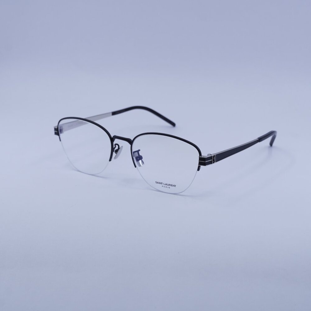 Saint Laurent SL M64 004 Eyeglasses Black/Silver 54mm Cat Eye Frame